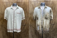 two mannequins with two shirts on them