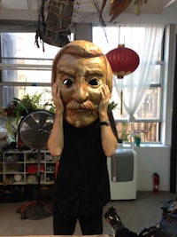 a woman wearing a mask